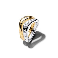 Anello Pandora Donna Organic in Argento Cubic Zirconia